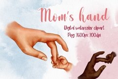 Mom’s Hand Clipart, Baby Hand Product Image 1