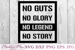 Fitness Motivation SVG No Guts No Glory, Inspirational Quote Product Image 2