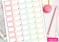 Blank Half Box Planner Stickers I Half Box Planner Stickers Product Image 2