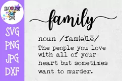 Family Definition SVG - Funny Family Definition - Home Decor Product Image 1