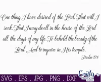One Thing I Have Desired Christian Farmhouse Home Sign Svg Product Image 2