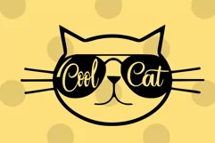 Cool Cat svg, funny cat svg cut file, funny cat shirt svg Product Image 2