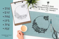Blank Flower Wedding Circle Frame - SVG EPS DXF PNG PDF JPG  Product Image 5