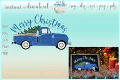 Christmas Tree Delivery Truck SVG Dxf Eps Png PDF files Product Image 1