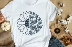 Sunflower Butterfly SVG PNG EPS DXF Flower SVG Sunflower SVG Product Image 10