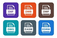 Set Of File Formats Icons Product Image 1