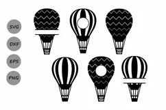 Hot Air Balloon SVG File, Hot Air Balloon Monogram Svg. Product Image 2