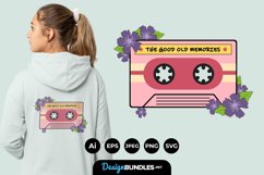 Floral Cassette for T-Shirt Design Product Image 1