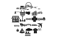 Waiter icons set, simple style Product Image 1