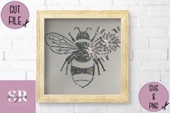 3D Floral Bee| Paper cutting | Bee SVG Product Image 1