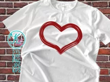 valentine heart svg, grunge patterned heart svg dxf png file Product Image 2