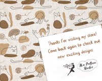 Cute Cats Seamless Pattern, File for Fabric, Vinyl Print Product Image 4