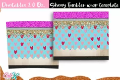 Heart Pencil 20 Oz. Skinny Tumbler wrap sublimation template Product Image 2