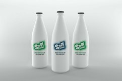 Soft Drink Three Bottle Mockup Product Image 1