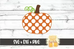 Polka Dot Pumpkin - Halloween - Fall SVG PNG DXF Cut Files Product Image 2