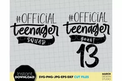 Official Teenager 13th SVG Birthday shirt SVG Happy Cheers Product Image 3