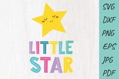 Baby SVG, LITTLE STAR SVG CUT FILE, Nursery SVG Product Image 2