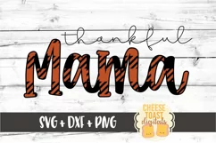 Thankful Mama - Buffalo Plaid Thanksgiving SVG PNG DXF Product Image 2