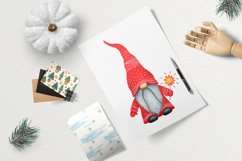 Watercolor Gnomies Cliparts. Christmas set Product Image 4