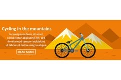 Cycling in the mountains banner horizontal concept Product Image 1