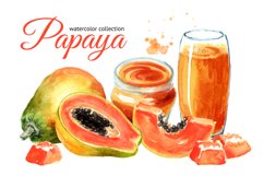 Papaya. Watercolor collection Product Image 1