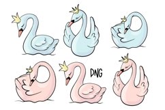Lovely swans clipart Product Image 2