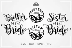 Brother - Sister Of The Bride Wedding Words art Svg Design Product Image 1
