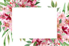 Burgundy and gold bouquets - watercolor clipart,arrangements Product Image 4