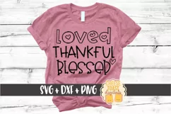 Loved Thankful Blessed - Valentine's Day SVG PNG DXF Files Product Image 1