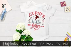 Cupid's Little Helper SVG Valentines Day Baby Kids V-Day Product Image 1