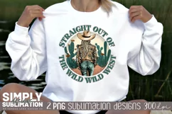 Straight Out of the Wild Wild West Sublimation Design | Png Product Image 2