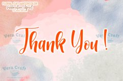 Floral Cat Watercolor Sublimation Clipart Product Image 10