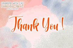 Grandpa with Cat Watercolor Sublimation Product Image 10