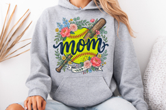 Softball Mom Floral PNG Product Image 3