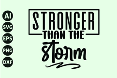 Stronger Than the Storm Svg, Motivation Svg Product Image 1