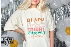 Black Friday Shopping Queen Svg Cut Files Creative Art Product Image 1