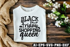 Black Friday Shopping Queen Svg Cut Files Creative Art Product Image 3