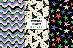 Halloween Pattern Witch Hat Background Groovy Seamless Product Image 1