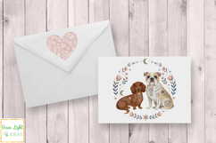 Folk Valentines Clipart, Romantic Animals Graphics PNG Product Image 9
