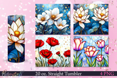 Tumbler Wraps | Beautiful Flowers | Tulips and Lotus Product Image 1