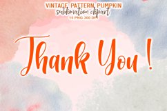 Vintage Pattern Pumpkin Sublimation Clipart Product Image 10