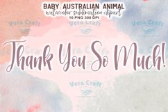 Baby Australian Animal Watercolor Sublimation Clipart Product Image 10