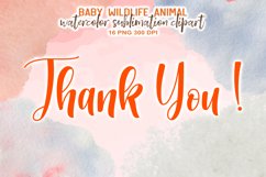 Watercolor Baby Wildlife Animal Sublimation Clipart Product Image 10