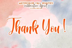 Watercolor Fall Beauties Sublimation Clipart Product Image 10