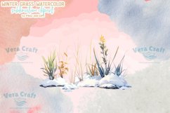 Winter Grass Watercolor Sublimation Clipart Product Image 9