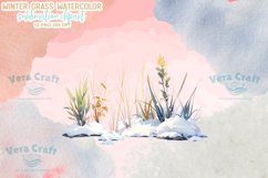 Winter Grass Watercolor Sublimation Clipart Product Image 9