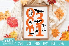 Oct 31 SVG | Halloween SVG Cut File | Sign Wall Decor Product Image 1