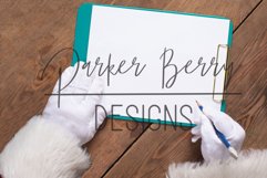 Santa&#039;s Hands Christmas White Paper Clipboard Mock up Product Image 1