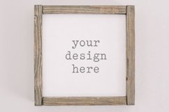 Wood Sign Mockup| Stock Photo| Flat Lay | Sublimation SVG Product Image 1