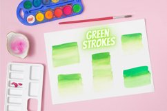 Green Watercolor splash clipart, Green watercolor brush Product Image 1